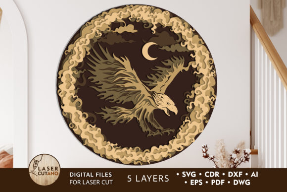 Download Eagle - 4th of JULY Multilayer Cut Files - Multilayer Collection