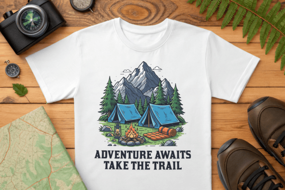 Download Adventure Awaits Mountain Camping SVG - Premium Resources