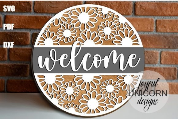Download Daisy Welcome Sign SVG File - Premium Resources